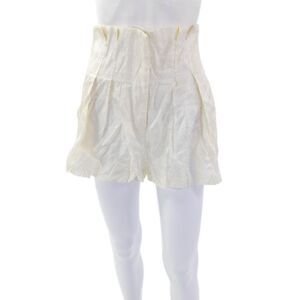 Kimberly Taylor Womens Textured Lined Sleek Pattern Mini Skirt Cream Size XS